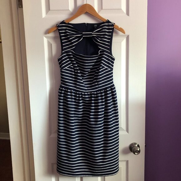 Chic By Jacob Navy Stripped Dress - Picture 1 of 4